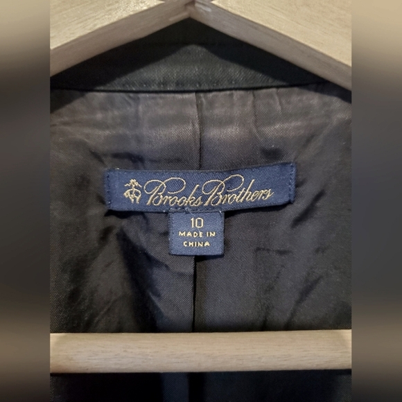 💚5/$25 Brooks Brothers Black Womens One Button Blazer Jacket Size 10 - Picture 5 of 5